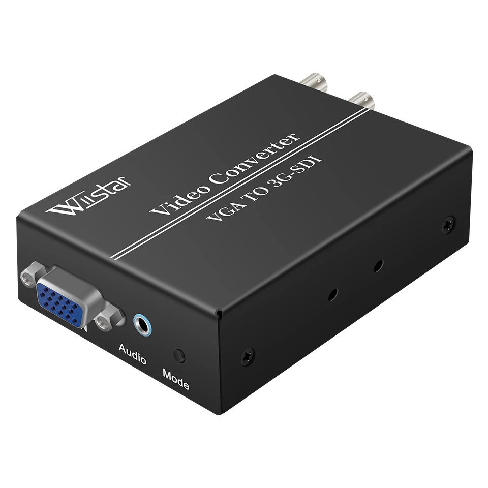 Wiistar VGA To 3G-SDI converter SCALER 1080P Broadcast General Display VGA+AUDIO TO SDI Video Audio Converter for Monitor PC