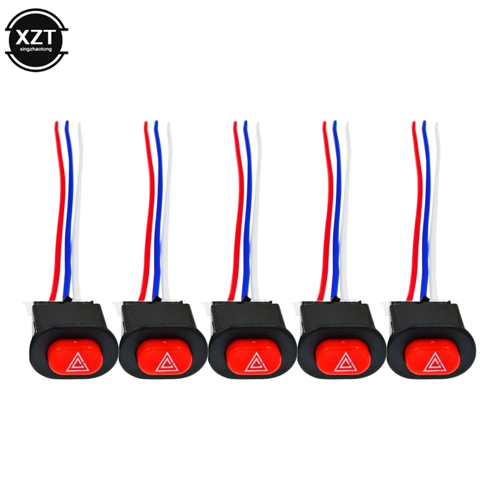 1PcMotorcycleSwitchHazardLightSwitchButtonDoubleFlashWarning