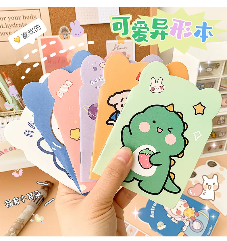 Ästhetisches Niedliches Notizbuch Kawaii Cartoon Taschenjournal für Mädchen Tragbare Geschenkidee für Tagebuchführung Schule und Leben – Detail 10