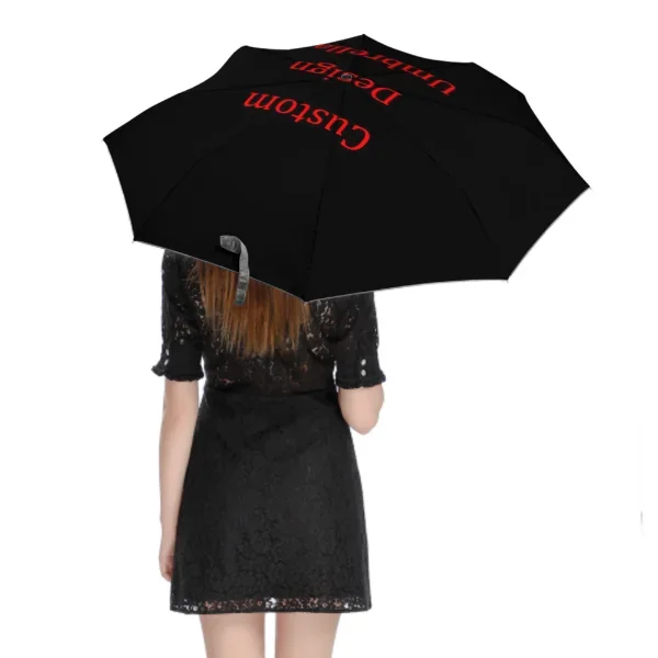 Personalized Automatic Umbrella Rain Women Three Folding Umbrellas Windproof Design Umbrella Female Waterproof Parasol