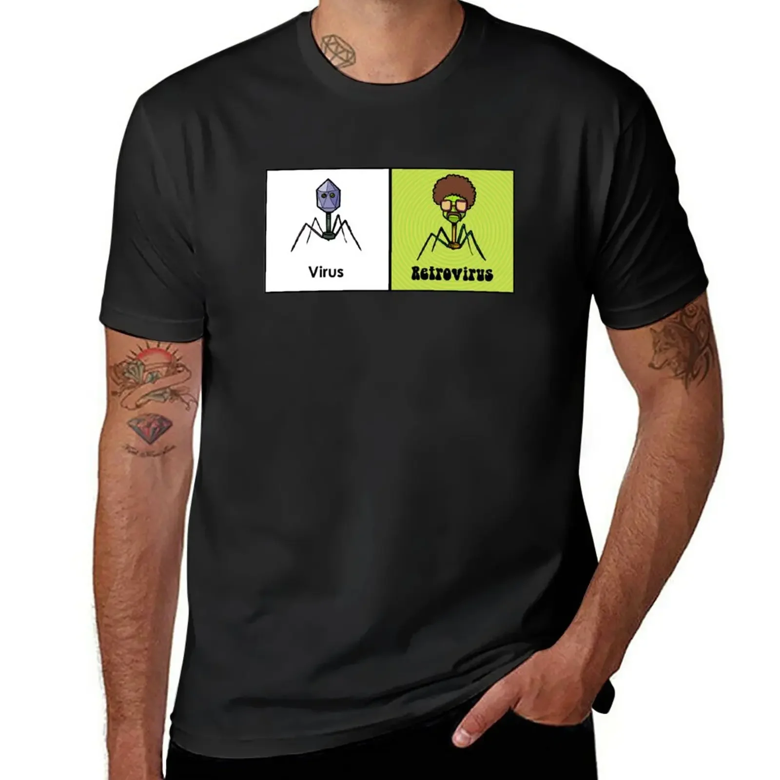 

Retrovirus T-Shirt hippie clothes tees Men's cotton t-shirt