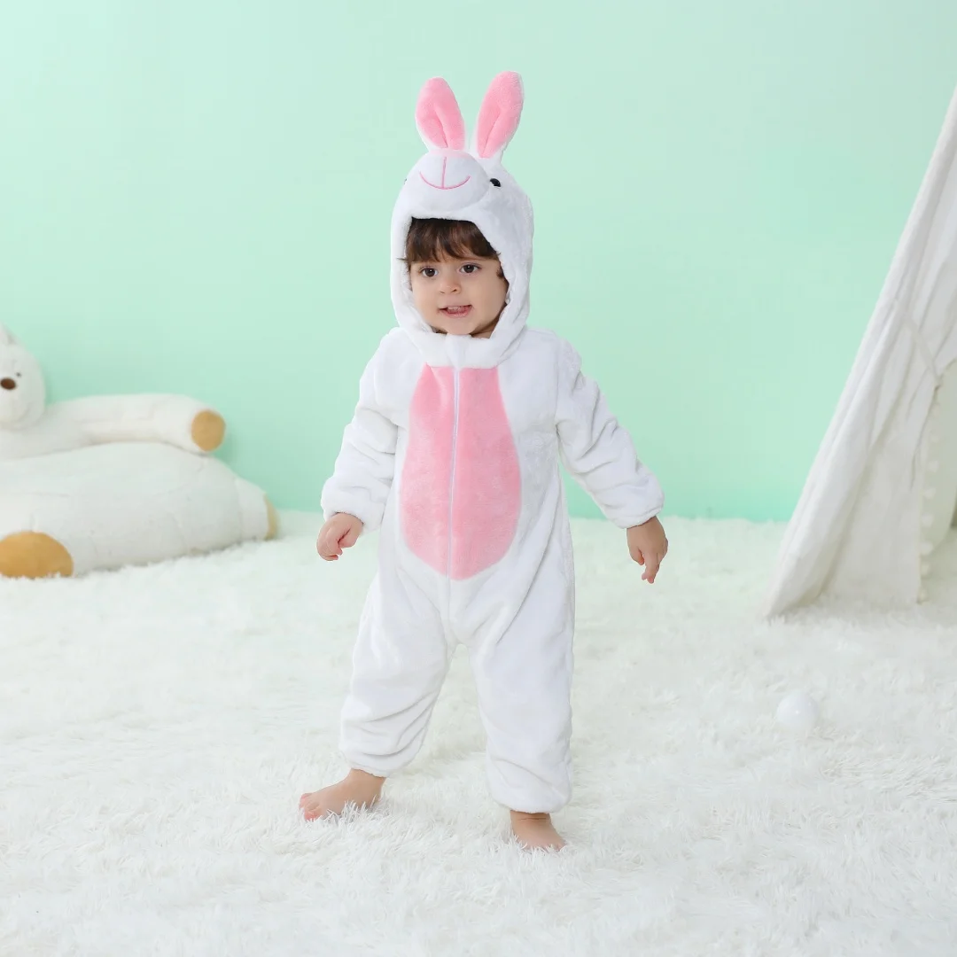 Baby Kigurumi Stitch Unicorn Rabbit Cartoon Romper Pajamas Infant Animal Onesies Girls Boys Cosplay Pyjama Costume For Christmas 5