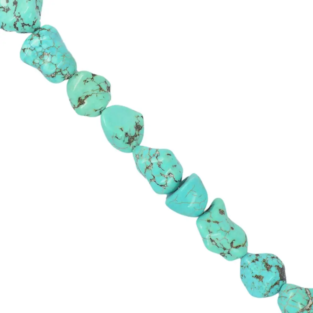 Blue Turquoise Gemstone Stone Nugget Loose Beads with hole Jewelery Making Blue Turquoise Gemstone Stone Nugget Loose Beads with hole Jewellery Making