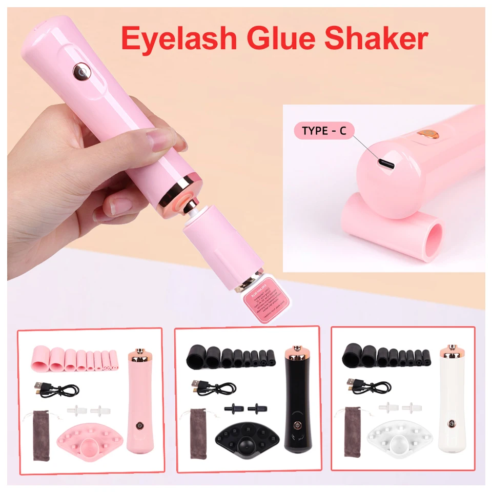 

Usb Recharge Eyelash Glue Shaker Electric Wake-Up Device for Nail Polish Tattoo Ink Pigment Liquid Shaking Machine Makeup Tools