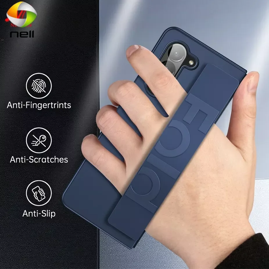 

Чехол для Samsung Z Fold 5, эластичный ремешок на запястье, Ультратонкий Жесткий чехол-подставка из поликарбоната, чехлы для Samsung Galaxy Z Fold 3 4 5 2023