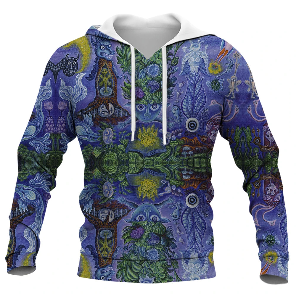 CLOOCL Men Hoodie 3D Graphics The Garden of Earthly Delights Printing Pullover Women Hooded Long Sleeves Unisex Casual Clothing