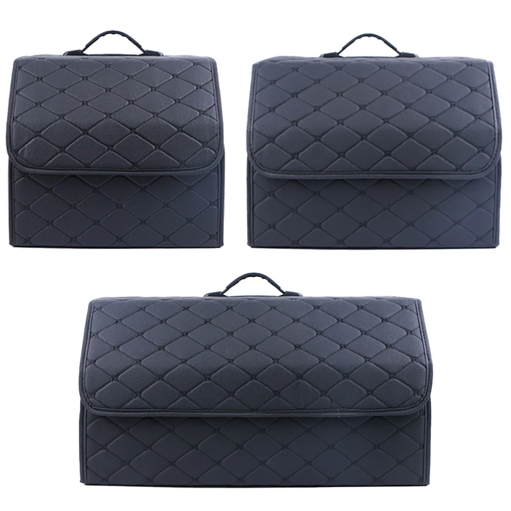 Auto Lagerung Box Große Kapazität Kofferraum Organizer Tasche Auto Werkzeuge Verstauen Aufräumen Leder Falten Für Notfall Lagerung Box – Detail 6