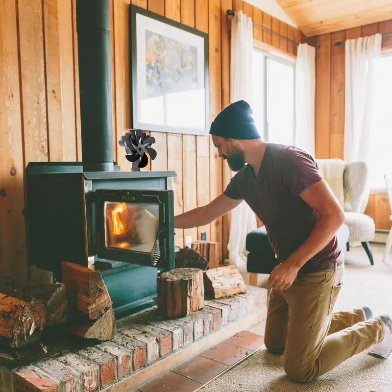 Heat Powered Stove Fan 6 Blade Fireplace Fan For Wood Burning Stove Wood  Stove Fan Heat Powered Fan Wood Stove Accessories