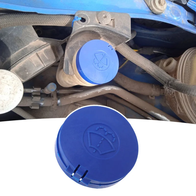 Car Windshield Washer Cover Trim Auto Windscreen Spray Water Cap Blue