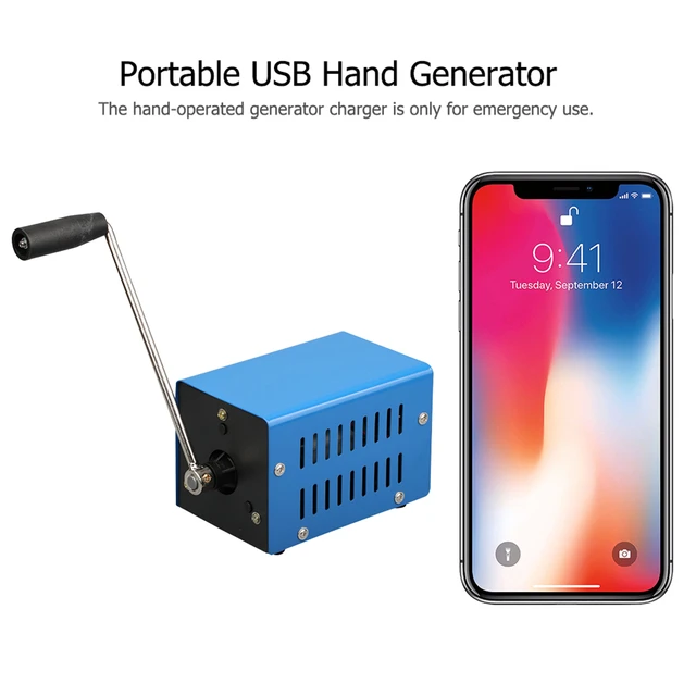 Générateur électrique USB d'urgence 20W, manivelle dynamique, recharge de  téléphone, fournitures de survie d'urgence en plein air - AliExpress