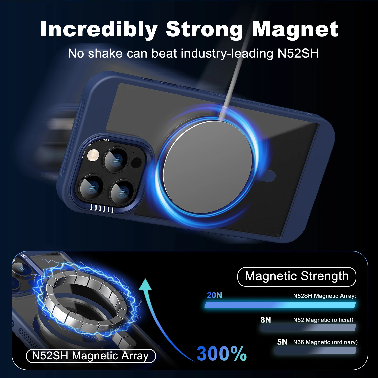 Premium Magnetic Metal Frame Bumper Protection Case with Magsafe Compatibility and Translucent Acrylic Design