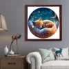 Sleeping Fox Round Wooden Puzzle Art, Uniquely Animal Shaped Pieces Wooden Toy, Christmas Gift Home Decor Family Game 4