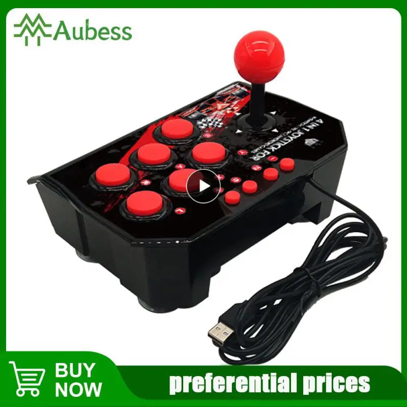 Fight Stick Joystick Fight Stick American Style Street Fighter Fighting Game Per Ps3 / Andriod / Switch Base Remote Black Diy