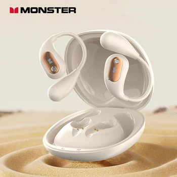 Monster 오픈 프리 골전도 블루투스 이어폰, 무선 스포츠 헤드폰, 스테레오 방수, 터치 컨트롤 이어버드, AC210