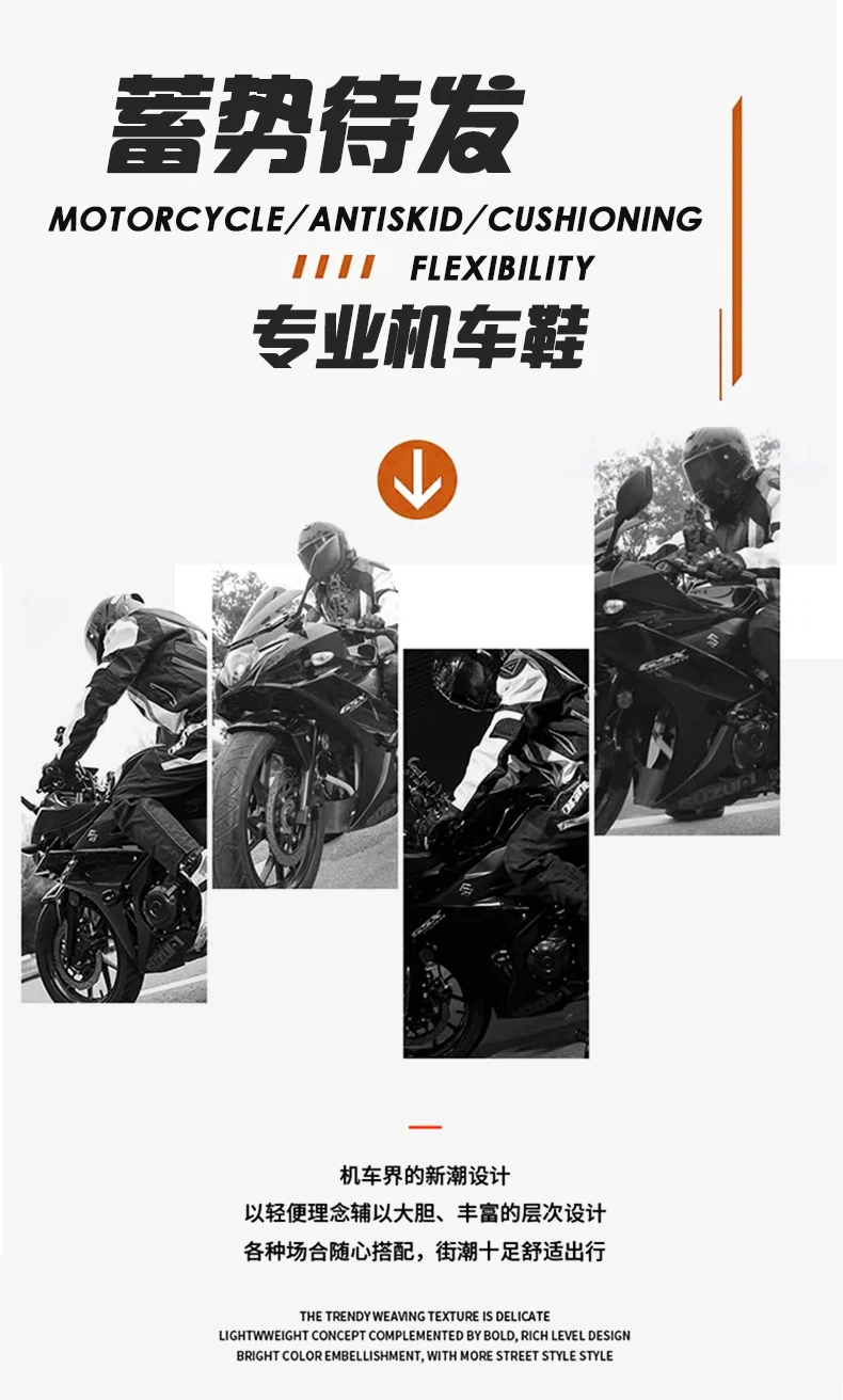 Mode Herren Split Leder Motorrads tiefel Moto Reit schuhe Outdoor Knöchel schuhe Größe 40-47 – Detail 8