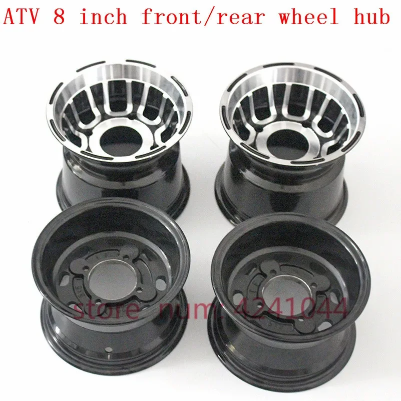 2PCS ATV accessories front rear wheel hub 8 inch go-kart off-road 4 aluminum rims for 21x7.00-8 20x9.50-8 19X7-8 tyre