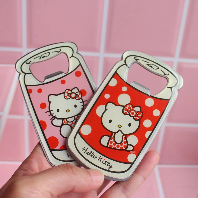 

Новинка, креативная портативная открывалка для бутылок Sanrio с героями мультфильмов, Hello Kitty, для улицы, 4 модели