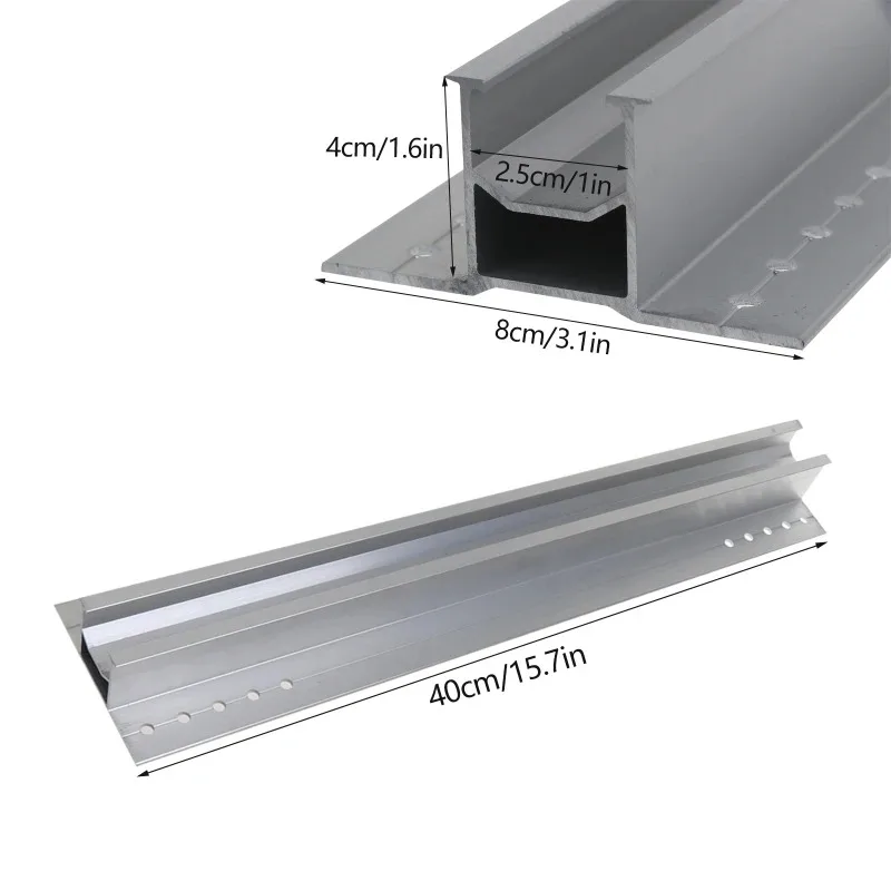 2/4 Set 300mm/400mm Solar Panel Module Aluminum Bracket Rail Roof Mount Solar Panel Mounting Bracket Pv Photovoltaic solar panel mounting set
