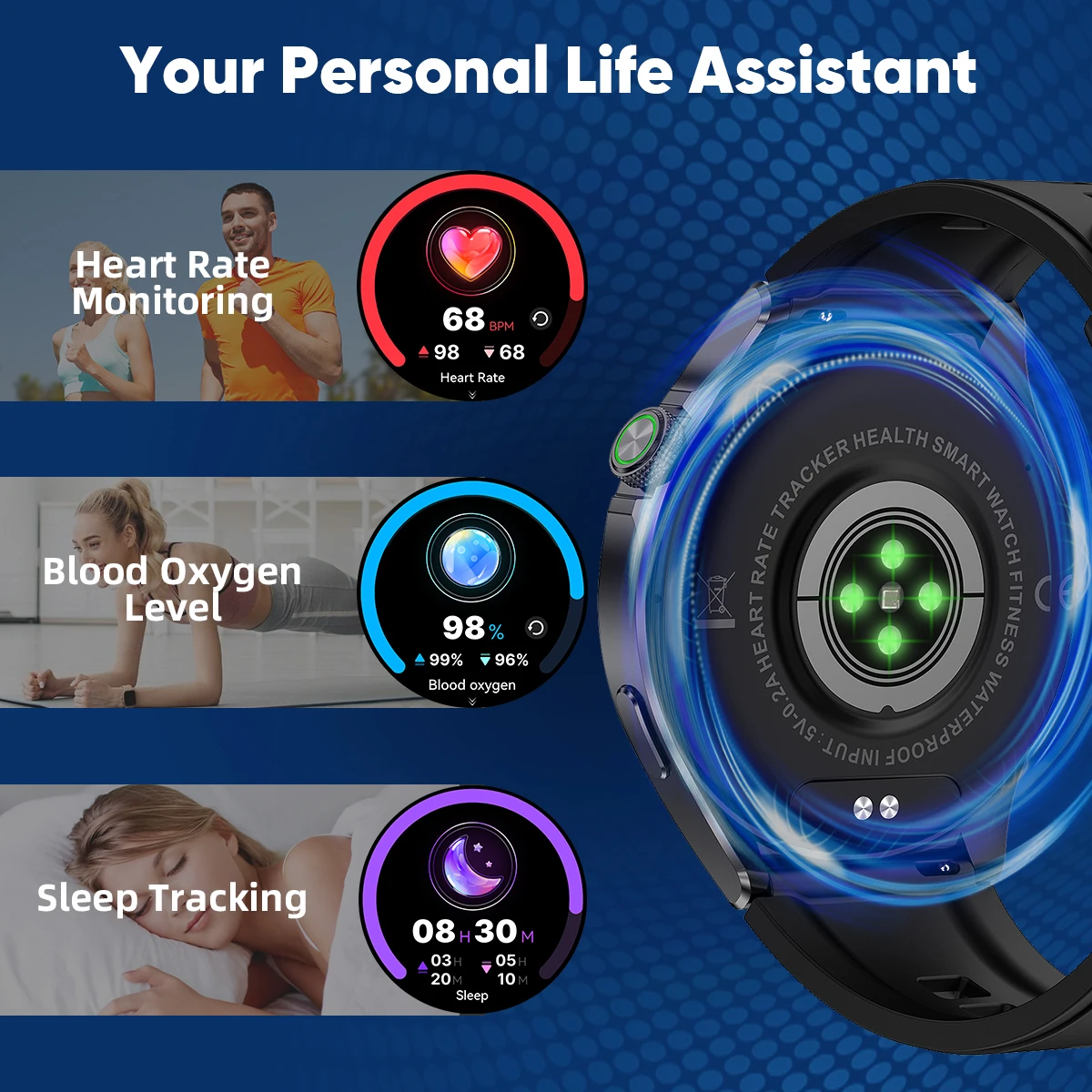 LIGE New Smart Watch 400mAh Battery Waterproof Sports Men 1.49" HD Bluetooth Call Health Monitor Smartwatch For Android iOS 2025