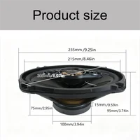 Q-PERTORS 2PCS 6X9 Inch 5-Way Car Audio Speakers (Pair) - Max 1200W Powerful Sound Subwoofer Kit for Vehicle Modification - Image 6