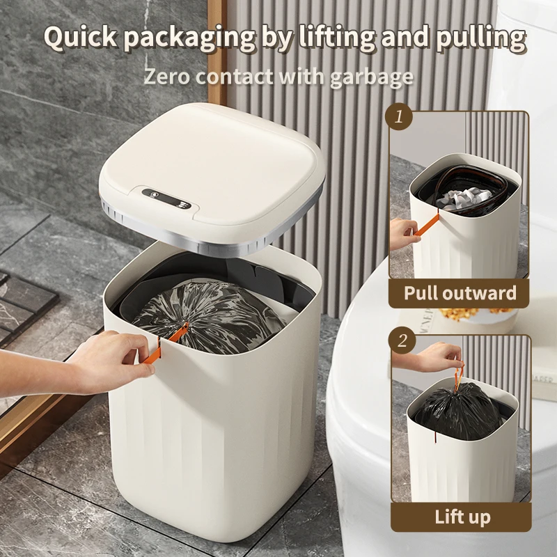Smart Trash Can 24L Bathroom Electronic Garbage Bucket Automatic Intelligent Sensor For kitchen Toilet
