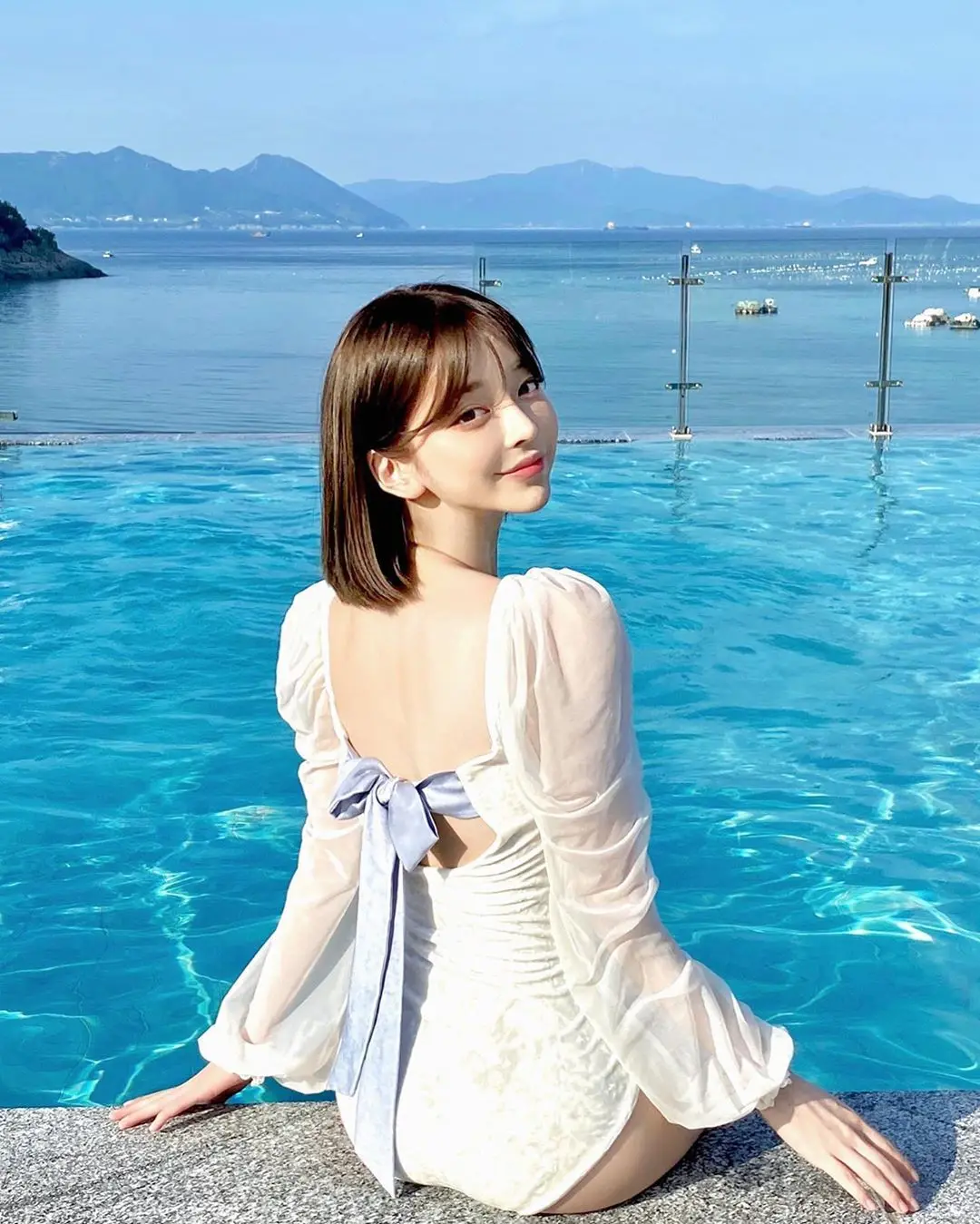 

Swimsuit Women One Piece Beach Suit Female Swim Swimwear Plus Size Beachwear Japanese Korean With Skirt Backless Sexy Bubble