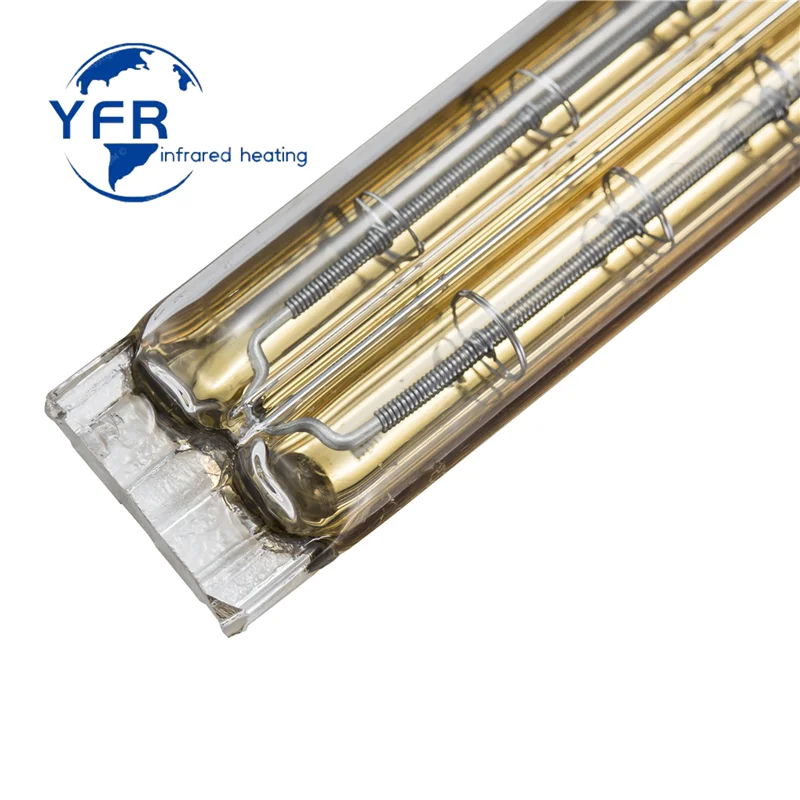 Twin tube Quartz Short Wave Element Tungsten Infrared Heating Infrared Heat Lamps