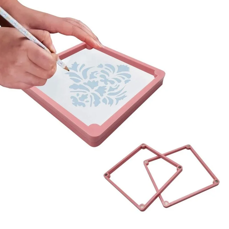 Fondant Icing Cookie Stencil Fixing Frames Happy Birthday Sugar Cookies Baking Magnetic Biscuit Stencil Holder
