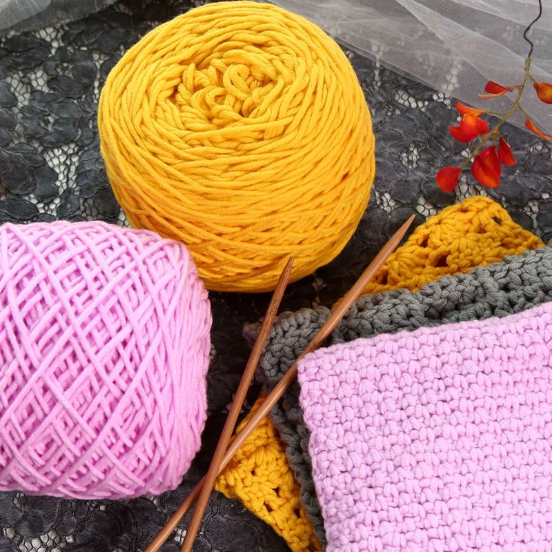 Tufting Art Milk Cotton Yarn, Embroidery Rug, Crochet Thread, Studio Workshop, DIY Knitting Material, 8 Strand, 200 m, Wholesale 2