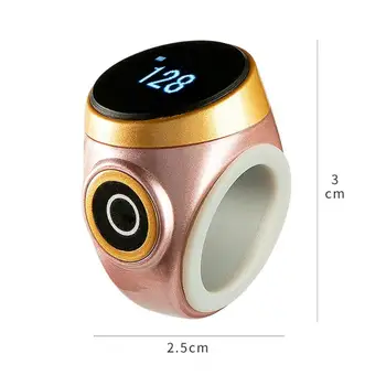 Electronic Smart Tally Counter Waterproof Button Tally Ring Rechargeable Time Reminder Finger Ring Counter Clicker 6