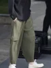 Miyake Pleated Man Loose Cargo Pants Nine-point Pants Fashion Casual Streetwear Miyake Pants 1