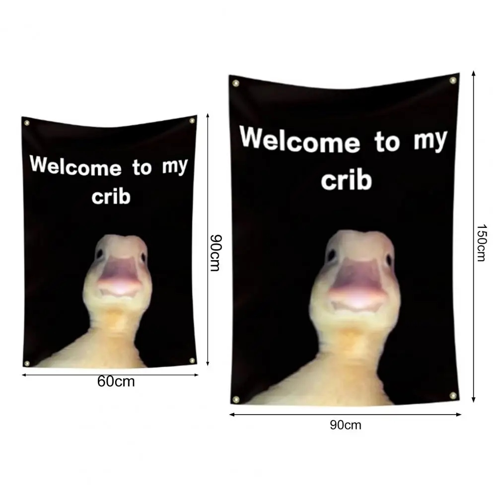 90*150cm Wall Flag Welcome To My Crib Flag Wall Hanging Banner Funny Flags Man Cave Dorm Party For Room Home Decoration
