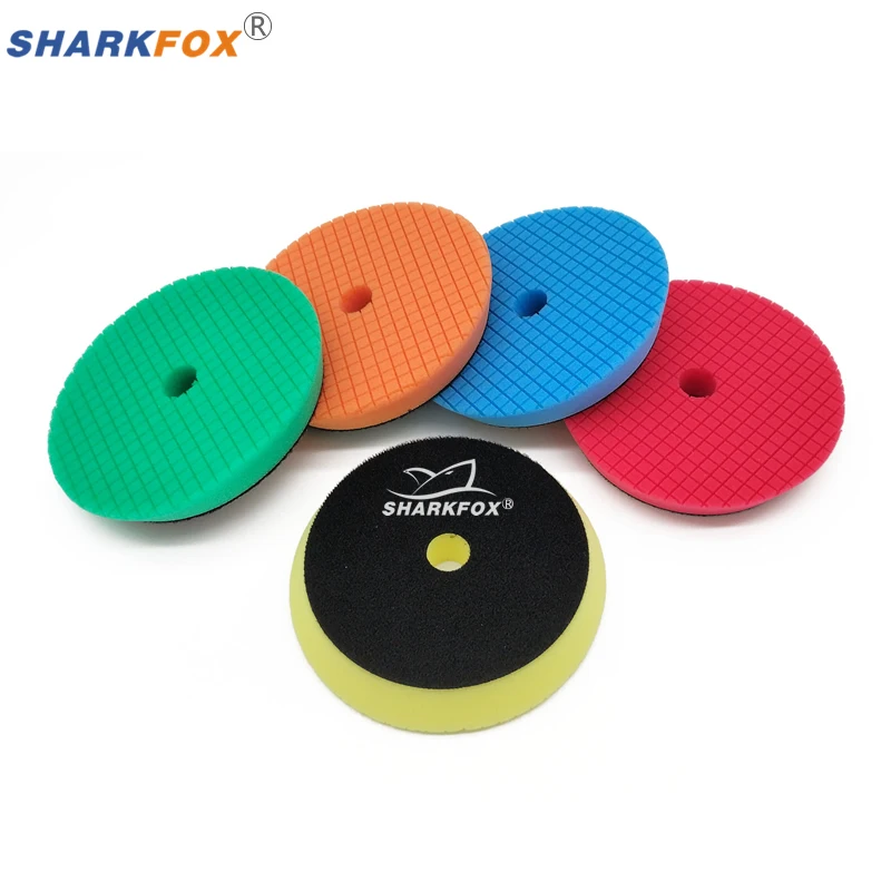 Sharkfox 3/5/6 inches (80mm/150mm/175mm) Car Spong ing Polishing Pads ing Sponge Pads For DA/RO/GA Car er Polisher