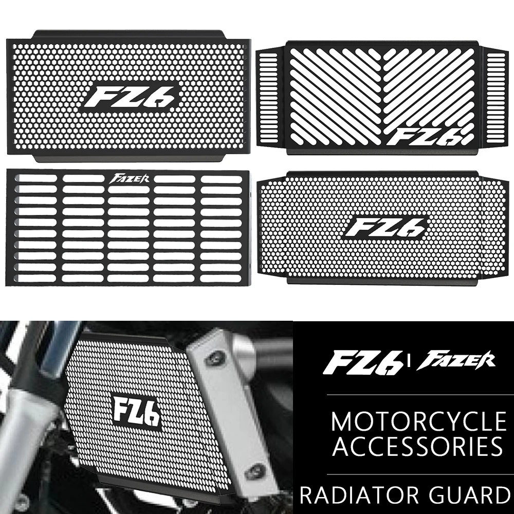 For Yamaha FZ6 FZ 6 FZ-6 FAZER Motorcycle Accessories Radiator Grille Guard Protector Grill Cover Protection