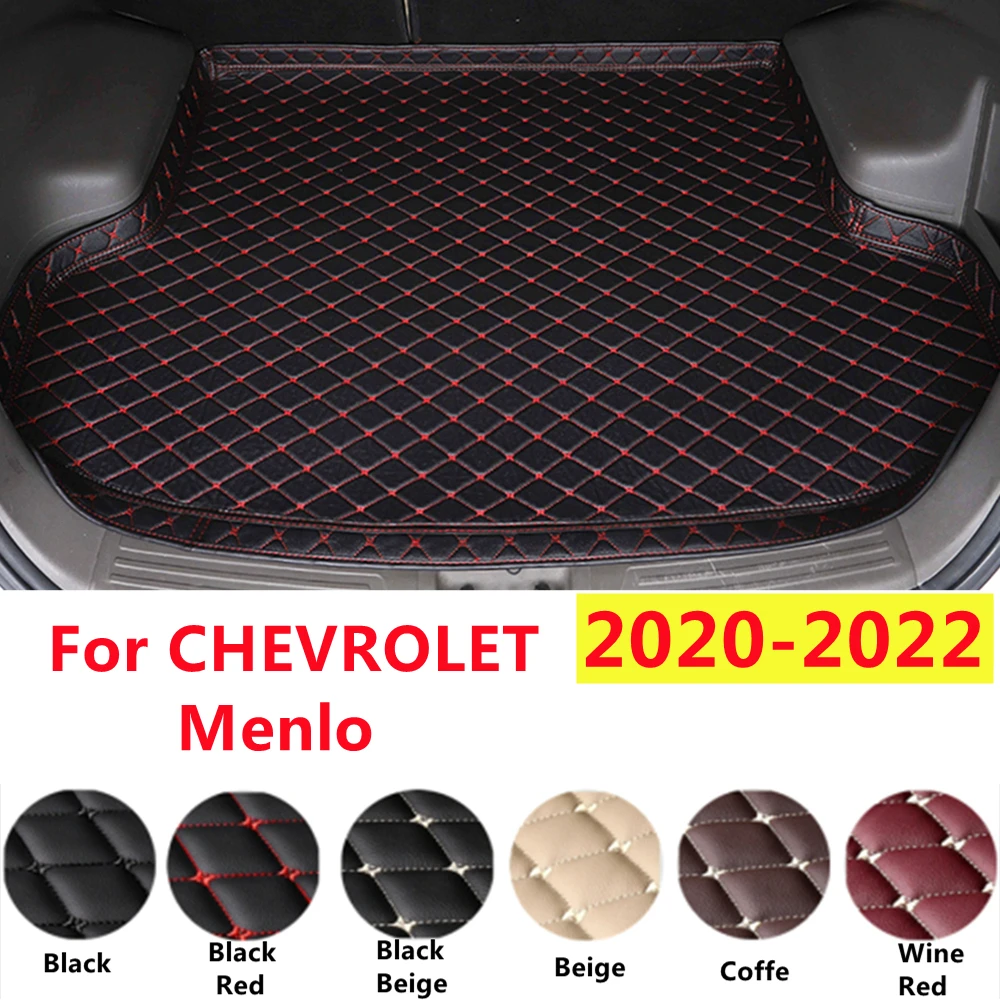 

SJ профессиональный автомобильный коврик для багажника, подходит для CHEVROLET Menlo 2020 2021 2022 XPE кожаный задний вкладыш, Задняя накладка для груза, водонепроницаемая высокая сторона
