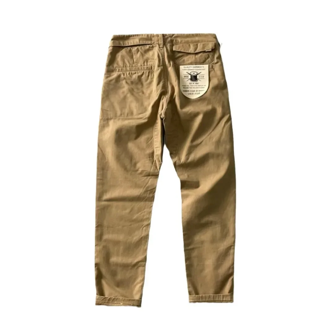 Pantaloni cargo resistenti in puro cotone stile americano per uomo Calzature per pantaloni casual a gamba dritta allentata anti-sporco 5