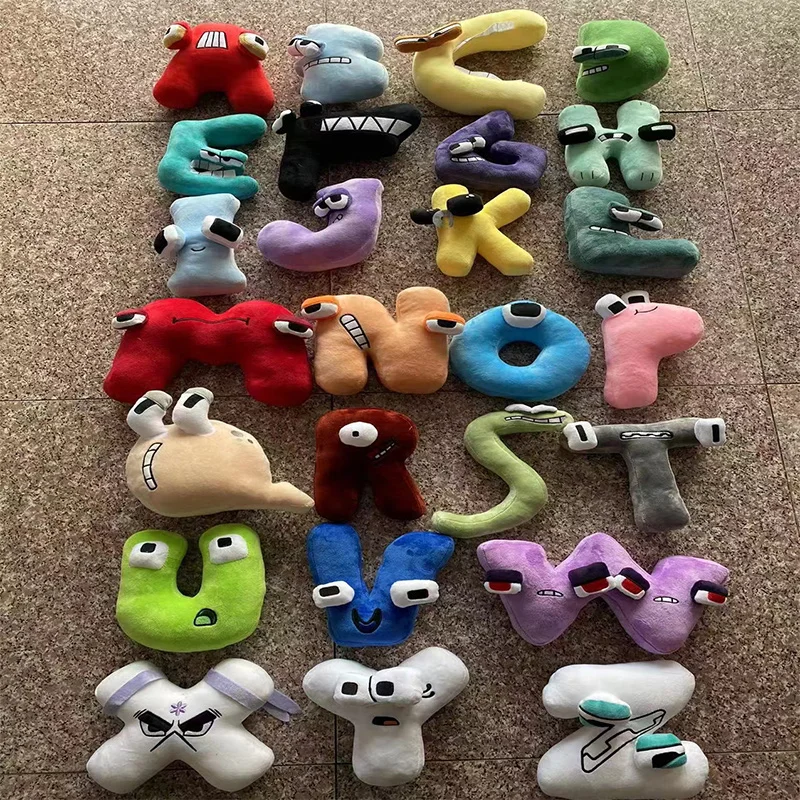 

4Pcs/Set Alphabet Lore Plush Toys English Letter Stuffed Animal Doll Christmas Gift for Kids Children Educational Alphabet Lore