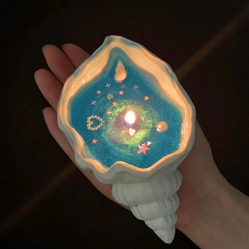 Coastal Conch Shell Scented Candles Gel Candles Aromatherapy Candle for Home Desk Decor Relaxation Bathroom Bedroom Decor Gift 1