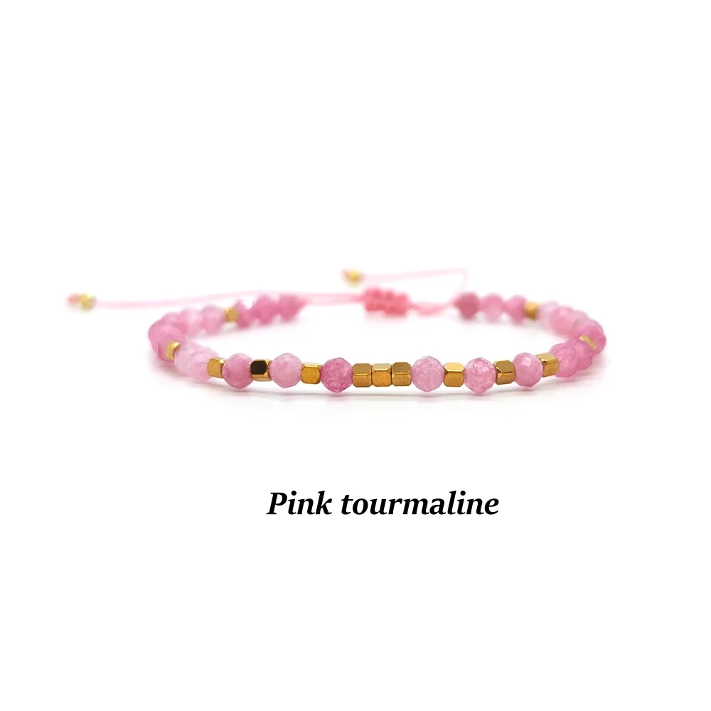 CCGOOD Naturstein-Armbänder, verstellbares Heilstein-Armband, Damenschmuck, 4 mm, facettierter Edelstein, Pulseras, bedeutungsvolles Geschenk – Detail 9