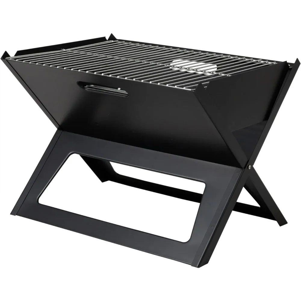 1pc Notebook BBQ Grill Cooking Bars Instant Foldable & Easy Portability For Outdoor Barbecues Camping Traveling Picnics Garden 1