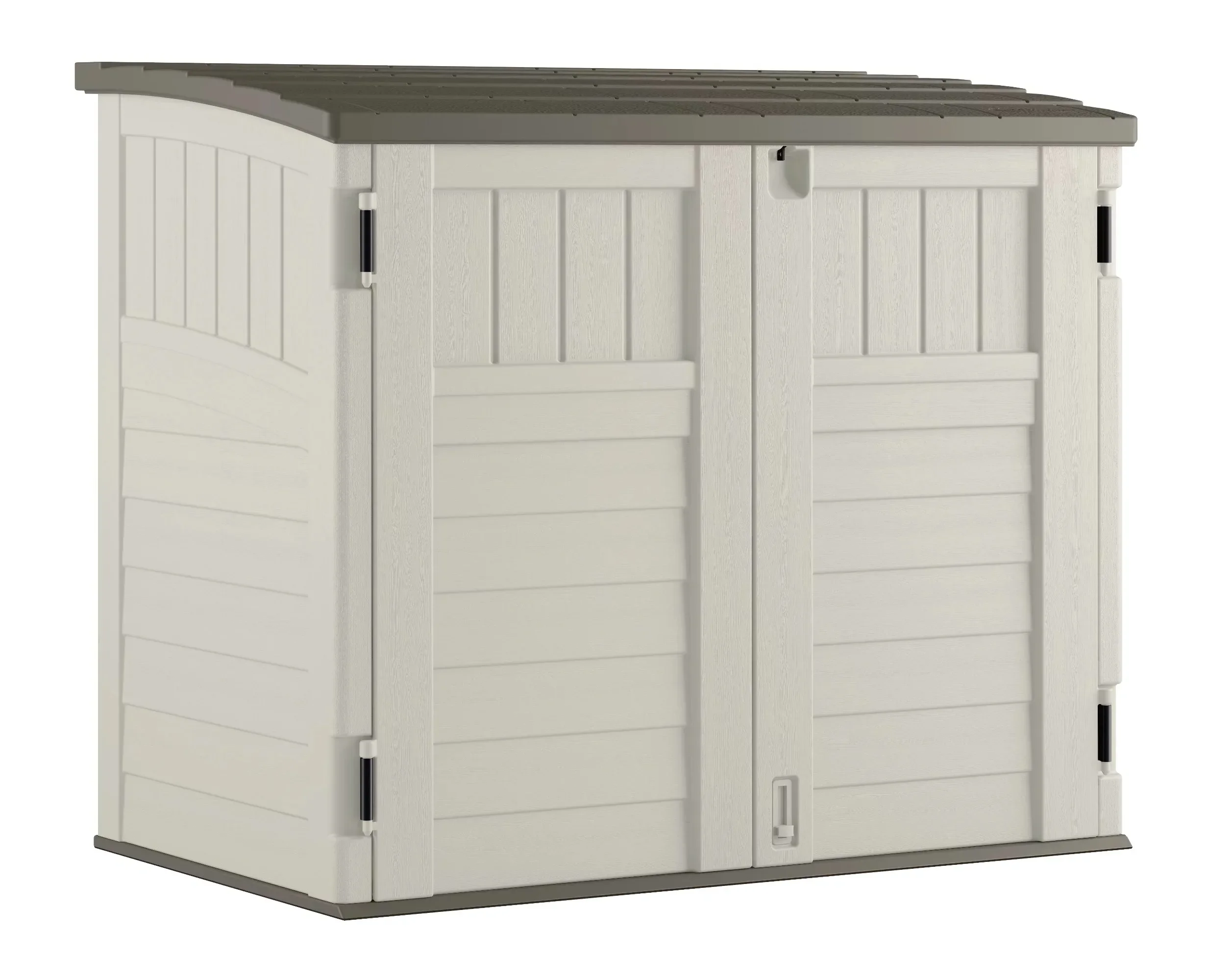 

34 cu. ft. Horizontal Outdoor Resin Storage Shed, Vanilla, 53 in D x 45.5 in H x 32.25 in W