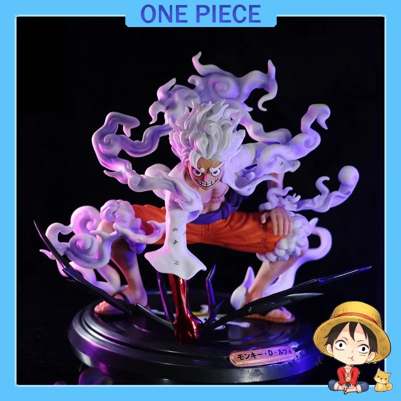 

Action One Piece Figure Nika Luffy Gear 5 Multiform Figure Anime Sun God Luffy PVC Figurine Collectible Model Doll Toys