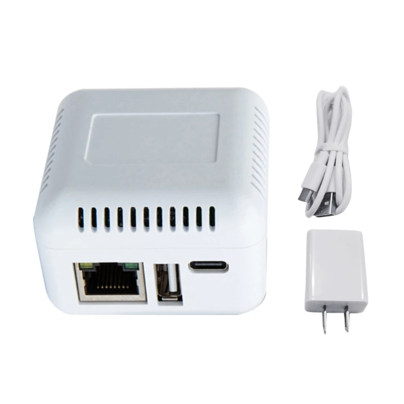 

NP330 Mini Print Server USB 2.0 Cable Connection Easy Printing Server with RJ45 LAN Port .