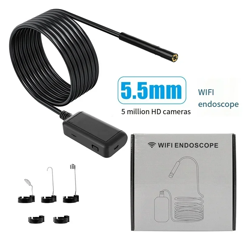 

500W Portable Endoscope Ultra-clear Endoscope Tools Wifi Handle Endoscope 6 LED Lighting Mode F220 Industrial Pipeline Endoscope