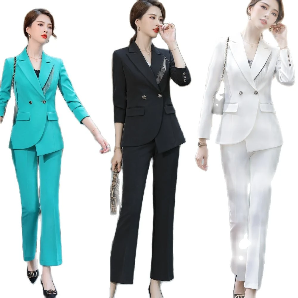 President Kwaliteit Business Wear Vrouwen Pak Mode Temperament Godin Stijl Leisure Stijl Pak Gastheer Formele Slijtage|Broekpak| AliExpress