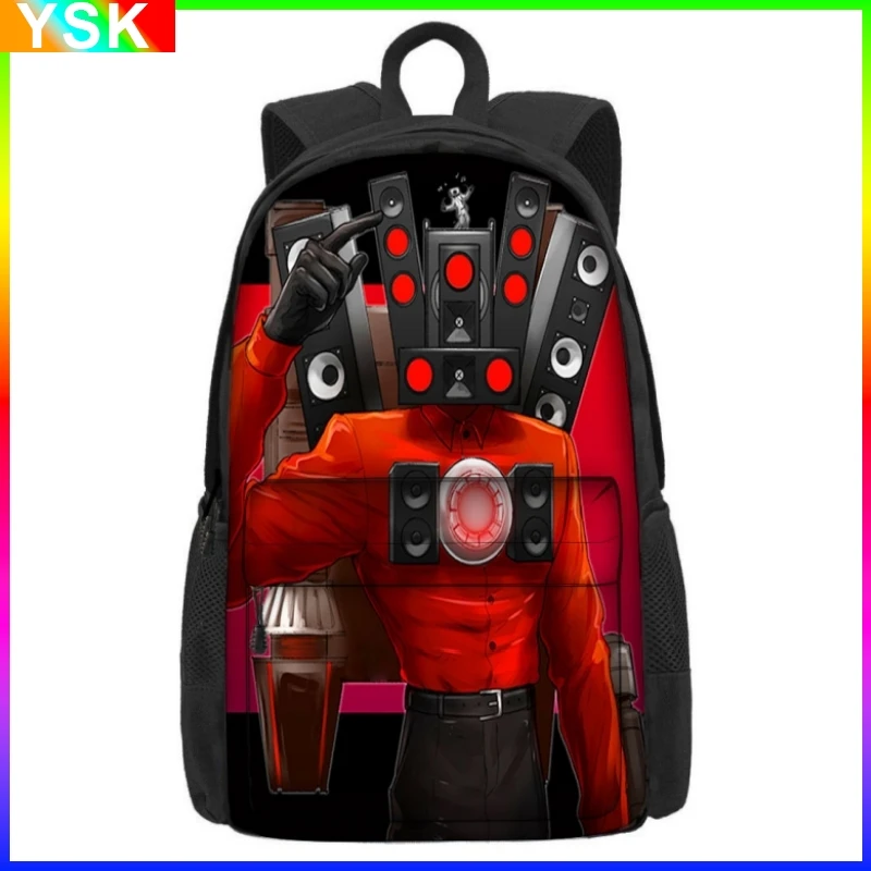 

Skibidi Toilet with Compartments Primary and Middle Students Schoolbag Backpack Girls Anime Kawaii Cartoon SchoolBag Mochila