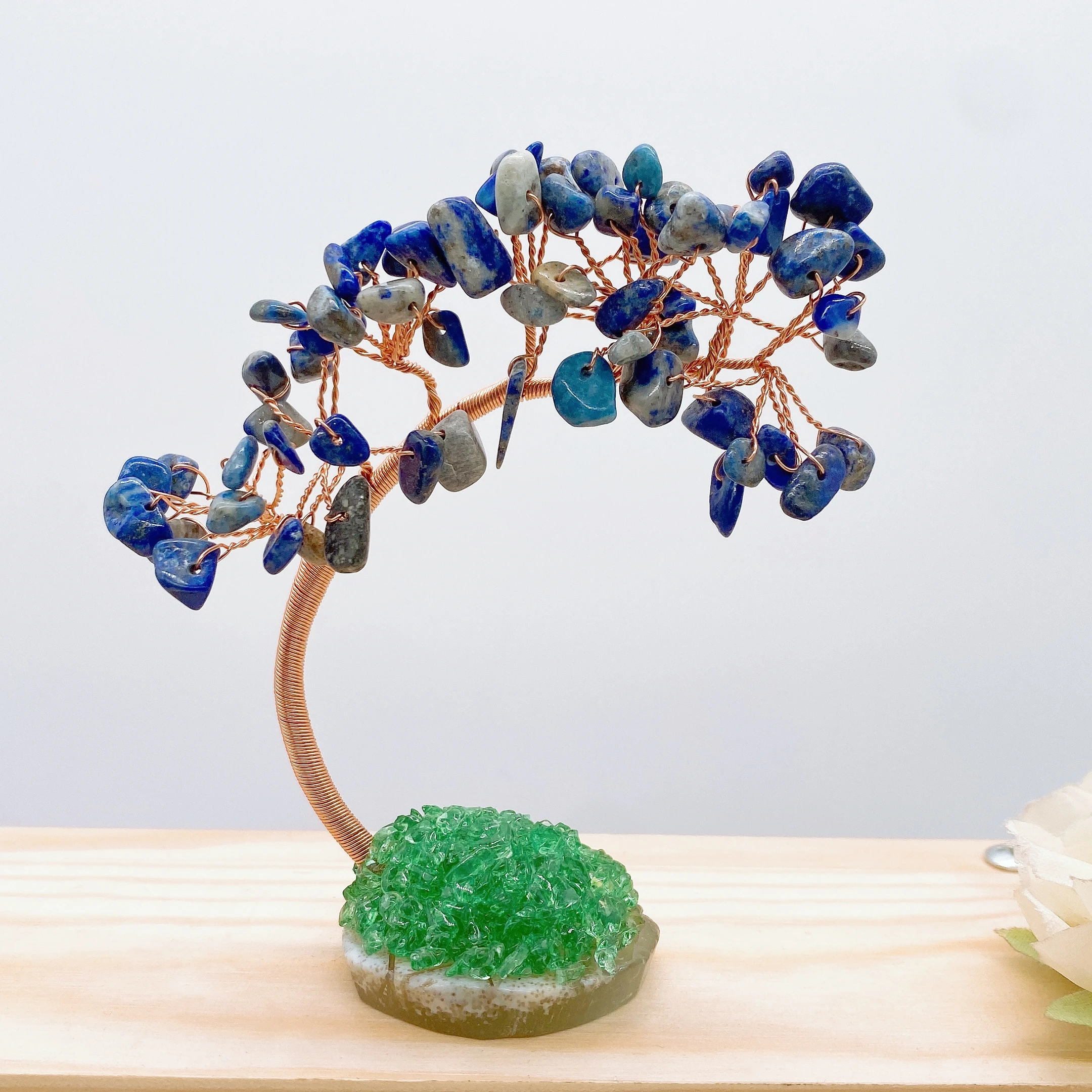 Natural Amethyst Gravel Tree Specimen Crystal Quartz Stone Agate Base Lucky Tree Crafts Home Decoration DIY Gift Souvenir 6