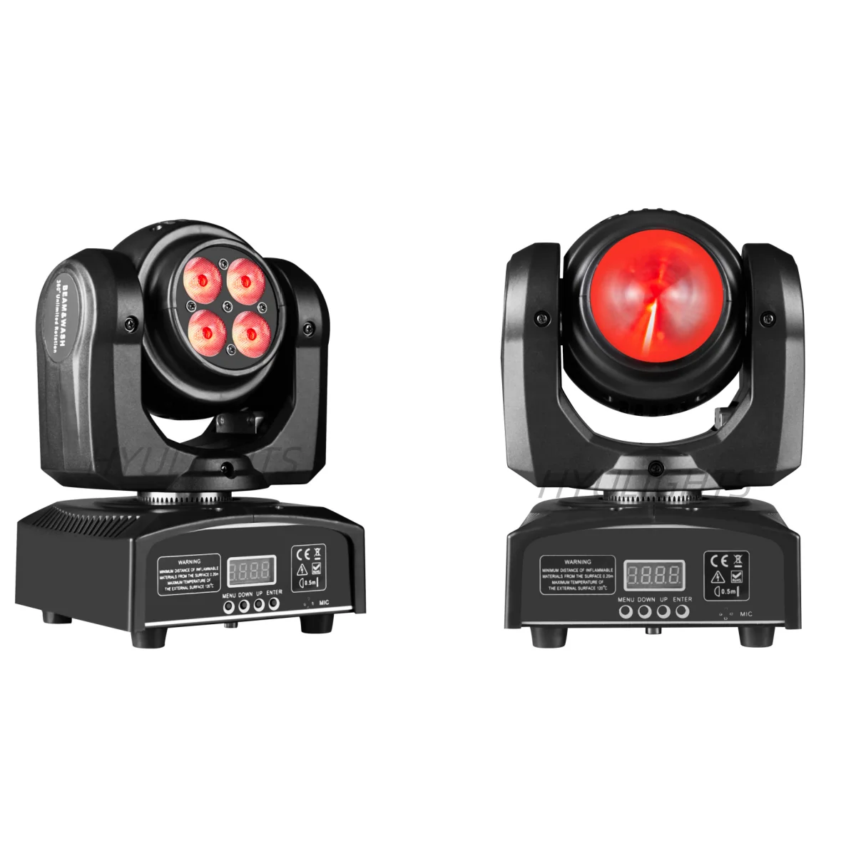 

Double SidesWash&Beam Mini LED Moving Head 360°infinite rotatio 4x12W RGBW 4in1 Wash Light with 15W RGBW Disco DJ Stage lighting