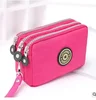 New Fashion Portable Women Wallet Make-up Bag Coin Purse Mini Bag with Three Zipped Women Wallets Big Capacity Phone Pouch 3