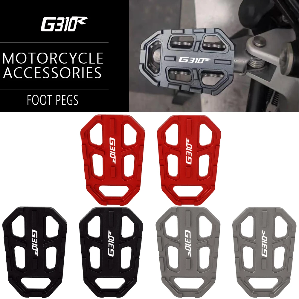 G310 R Motorcycle Accessories Billet Wide Foot Pegs Pedals Rest Foot pegs  For  BMW G310R  G 310 R 2016-2024 2023 2022 2021 2020